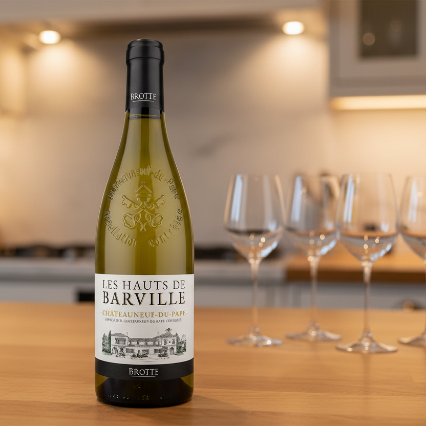 LES HAUTS DE BARVILLE Châteauneuf-du-Pape Branco 2023 - Maison Molinet