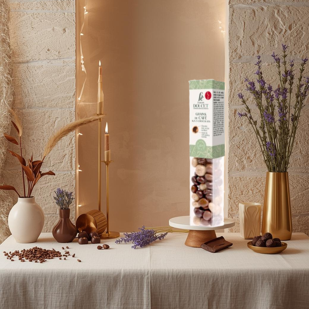 Grains de Café aux 3 Chocolats – Réglette 90 g Maison Molinet