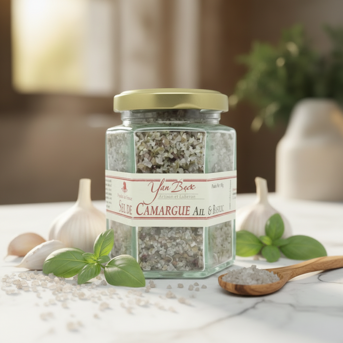 Camargue alho manjericão sal Maison Molinet