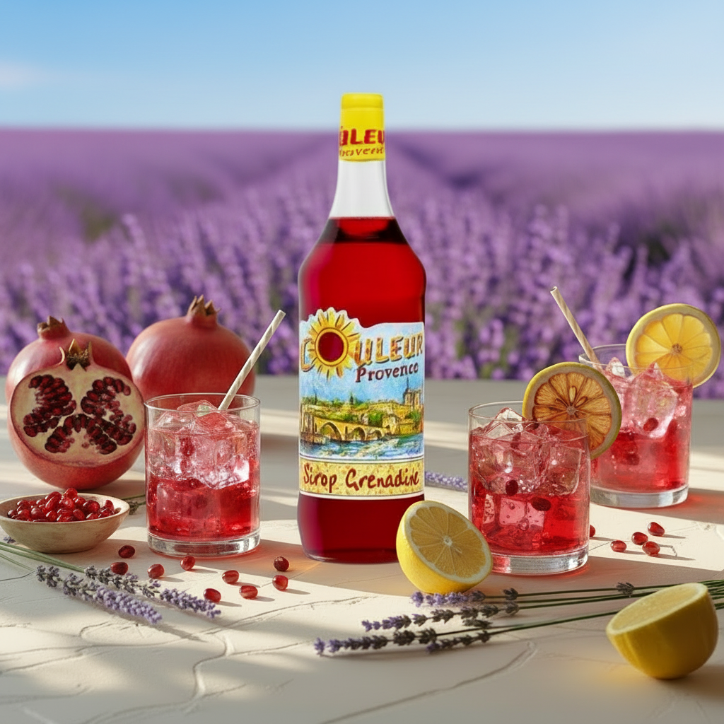 Sirop de Grenadine 1 L – “Couleur Provence” Maison Molinet