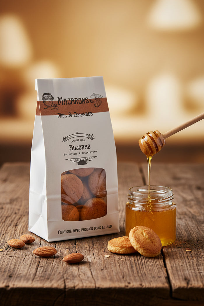 Macarrons de amêndoa e mel – 180g Maison Molinet