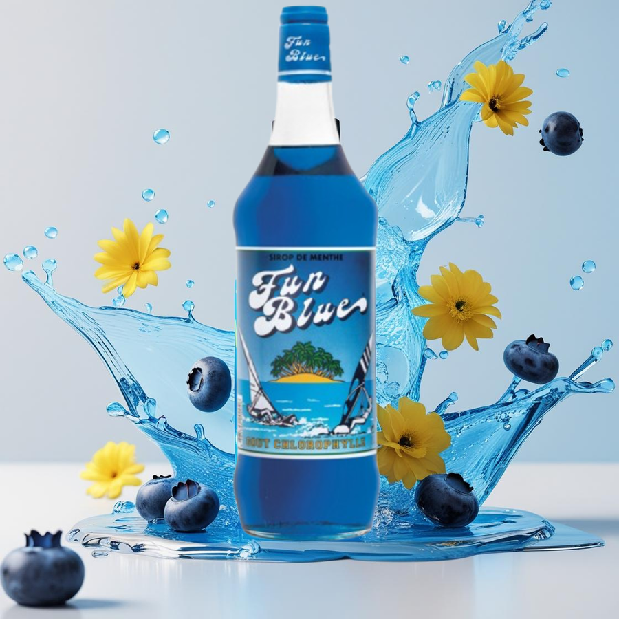 Divertido Xarope Azul – Frasco de 1 L Maison Molinet