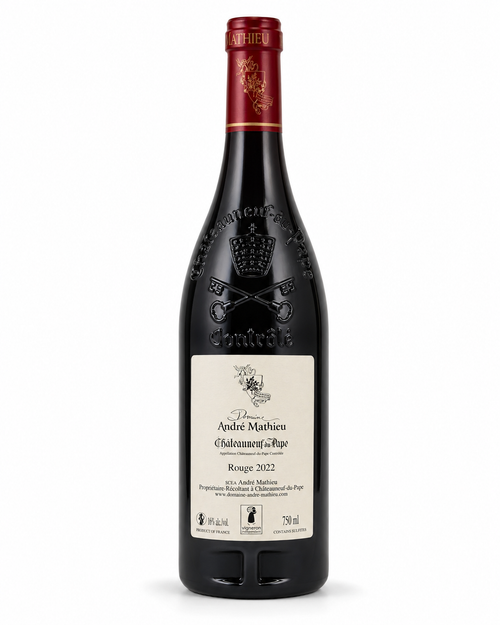 Châteauneuf-du-Pape Rouge 2022 Domaine André Mathieu – contre-étiquette