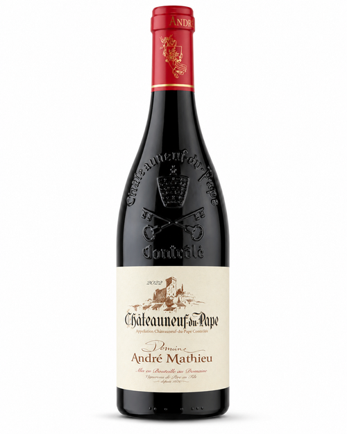 Châteauneuf-du-Pape Rouge 2022 Domaine André Mathieu – bouteille vue de face