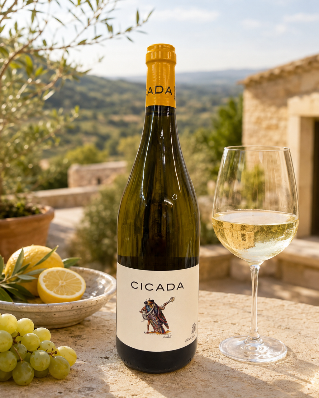 Cicada Blanc 2025 Domaine Chante Cigale – mise en scène méditerranéenne