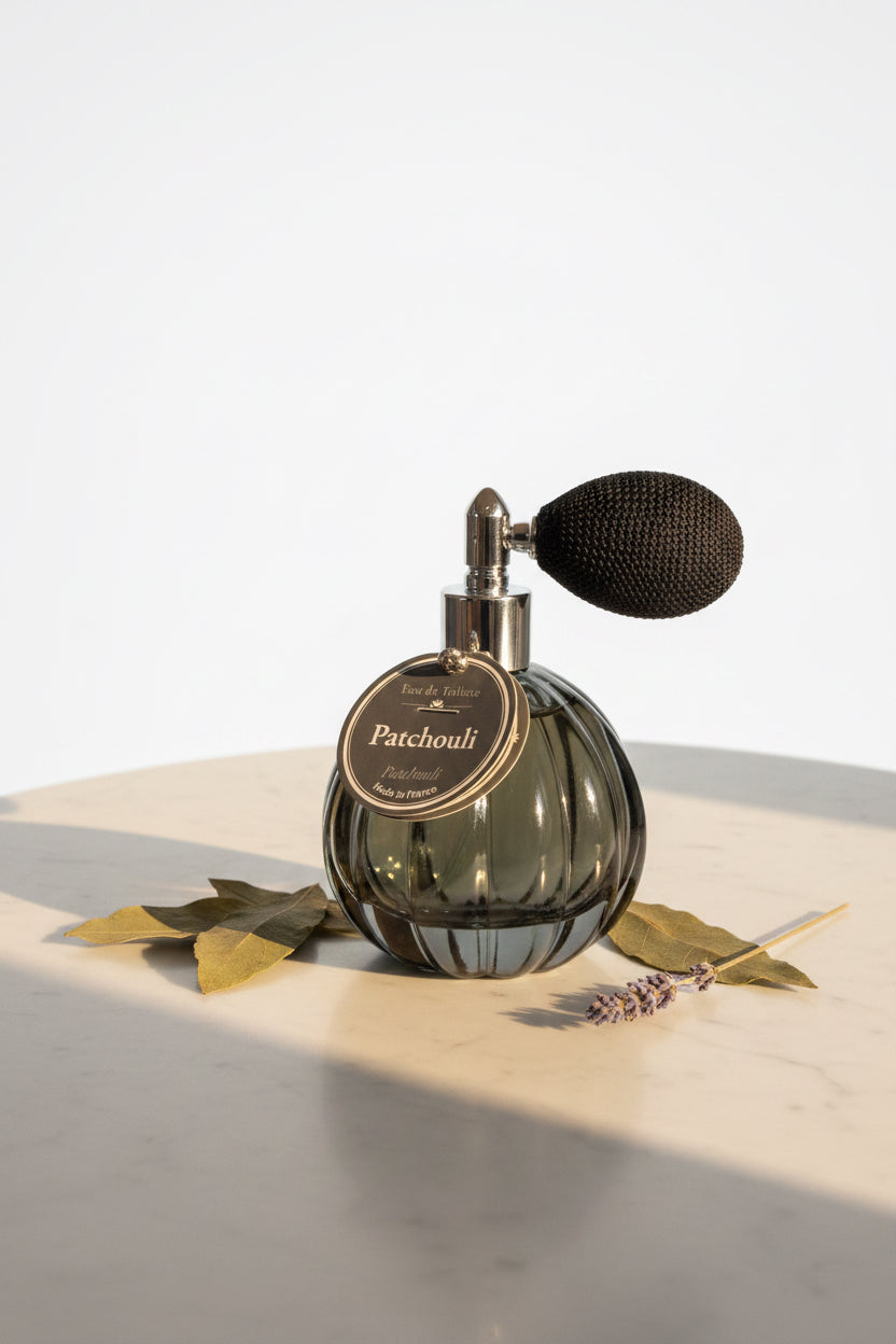 Eau de Toilette Patchouli 60 ml avec vaporisateur poire – Made in France