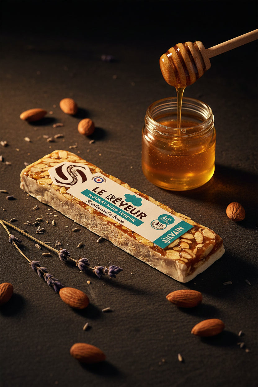 Le rêveur - Nougat noir tendre barre 100g Maison Molinet
