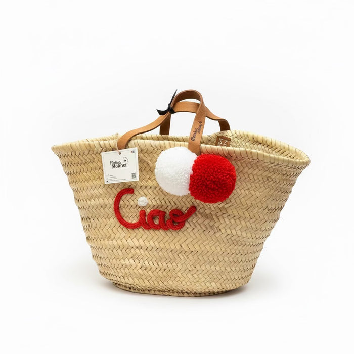 Sac palmier personnalisé tressé main – Maison Molinet