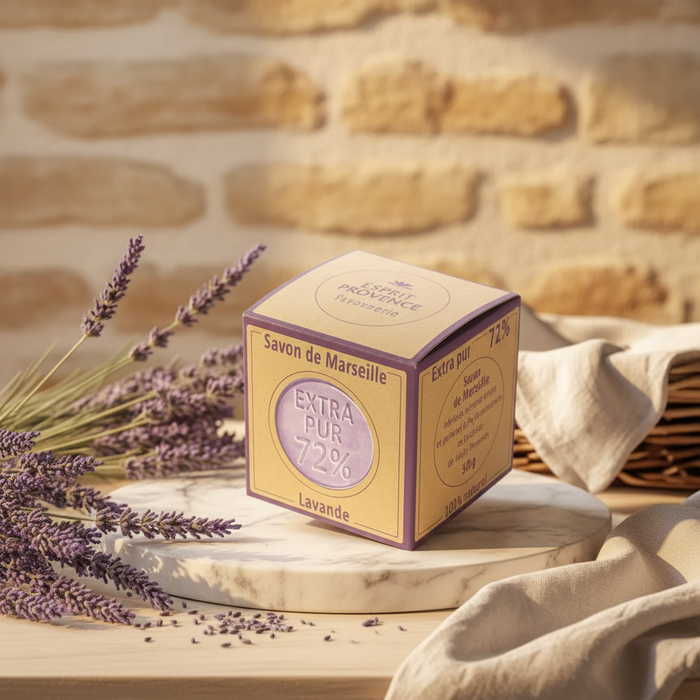 Sabonete Extra Puro de Marselha 72% – Alfazema da Provença – Cubo 300 g Maison Molinet